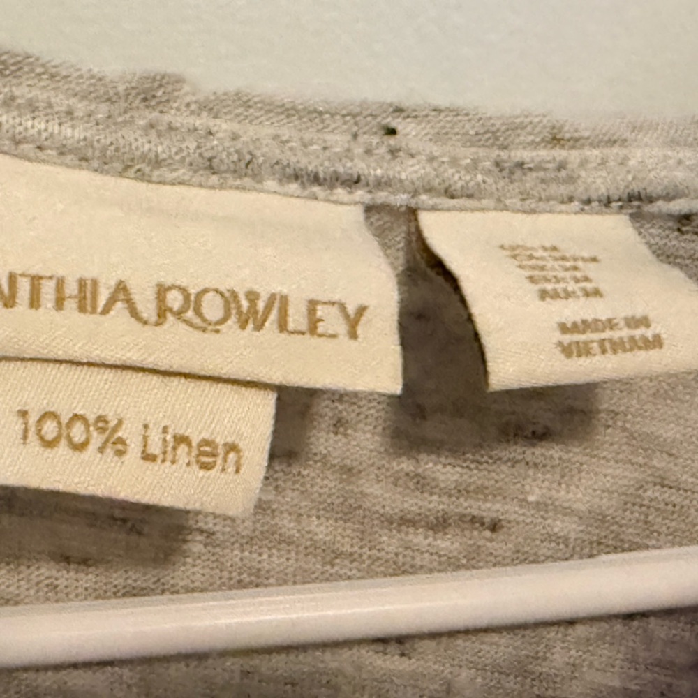 Cynthia Rowley Linen Lightweight Open Front Cardigan - Picture 5 of 5